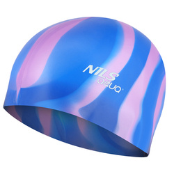 Czepek pływacki silikonowy niebiesko-fioletowy MI9 Nils Aqua
