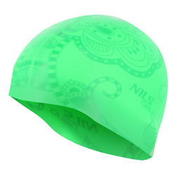 Czepek pływacki silikonowy zielony SE24 Nils Aqua