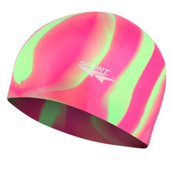 Czepek silikonowy zebra różowo-zielona MI8 Spurt