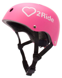Kask rowerowy dla dziewczynki na hulajnogę Heart Bike - Love 2 Ride Candy Pink