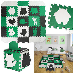 MKL01 mata puzzle kojec zielono-czarno-szara (25 elementów)