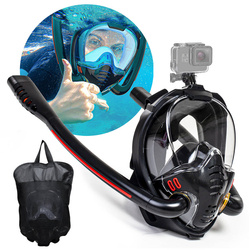 Maska do snorkelingu nurkowania pełnotwarzowa uchwyt na kamerę L/XL