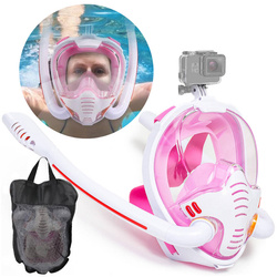 Maska do snorkelingu nurkowania pełnotwarzowa uchwyt na kamerę S/M
