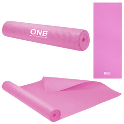 Mata fitness różowa PVC YM01 One Fitness