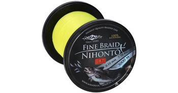 PLECIONKA - NIHONTO FINE BRAID - 0.12mm/8.8kg/3000m - FLUO ŻÓŁTA - op.1szp.