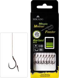 PRZYPON DO METHOD FEEDER - Z IGŁĄ - hak z zadziorem nr 6 / plecionka: 0.16mm/10cm - 8 sztuk