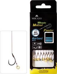 PRZYPON DO METHOD FEEDER - hak z zadziorem nr 8 / plecionka: 0.14mm/10cm - 8 sztuk