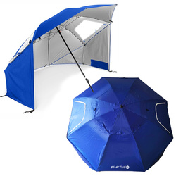 Parasol plażowy ogrodowy parawan namiot duży niebieski