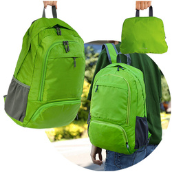 Plecak składany turystyczny ultralekki na wycieczki podróże zielony