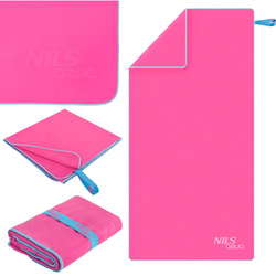 Ręcznik z mikrofibry szybkoschnący różowy 140x70 cm NAR11 Nils Aqua