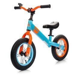 Rowerek biegowy dziecięcy niebiesko-pomarańczowy 22534 Meteor