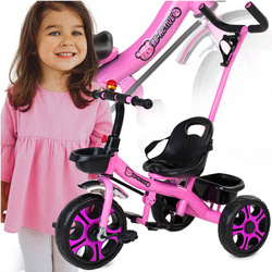 Rowerek trójkołowy pchacz różowy jeździk dla dzieci