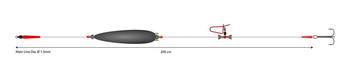 ZESTAW - SUMOWY - SET II - ADJUSTABLE COMBI RIG WITH RATTLE 20g/200cm/100kg - kotwica: 3/0 - op.1szt