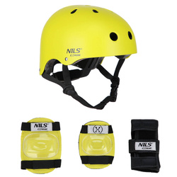 Zestaw kask z ochraniaczami Nils Extreme MR290+H230 żółty S