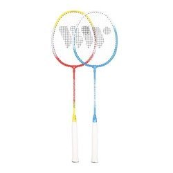 Zestaw rakiet do badmintona alumtec 366k czerwony+żółty niebieski+biały wish