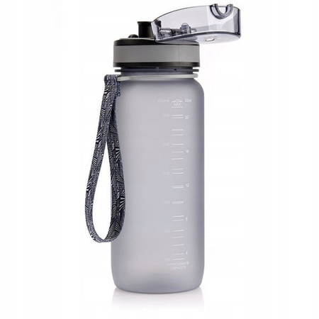 Bidon na wodę szary z sitkiem na owoce 650 ml Meteor