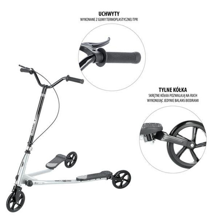 FL180 hulajnoga fliker black-silver nils extreme