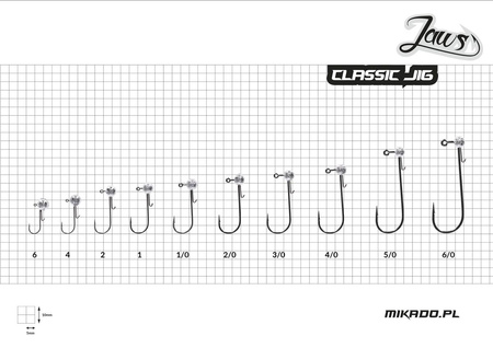 GŁÓWKA JIGOWA - JAWS CLASSIC - 25g-6/0 BN - op.3szt.
