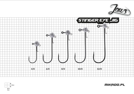 GŁÓWKA JIGOWA - JAWS STINGER EYE 20g-12/0 BN - op.1szt.