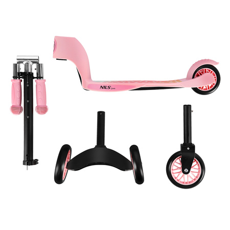 Hulajnoga dziecięca 2w1 Pink HLB202 Nils Fun