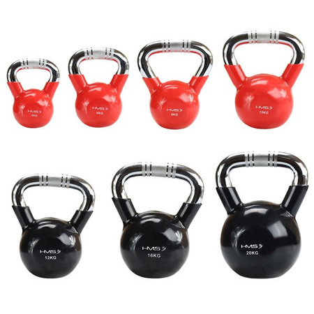 KETTLEBELL 12 KG ŻELIWNY KTC12 HMS CHROM RADEŁKOWANY