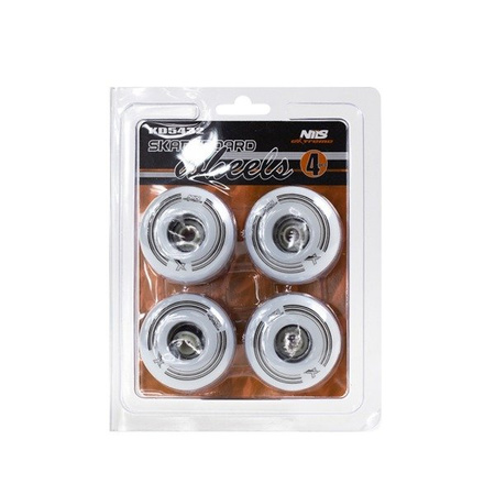 KÓŁKA DO DESKOROLKI NILS EXTREME KD5432 100A LED BIAŁE 54x32mm (4szt.)