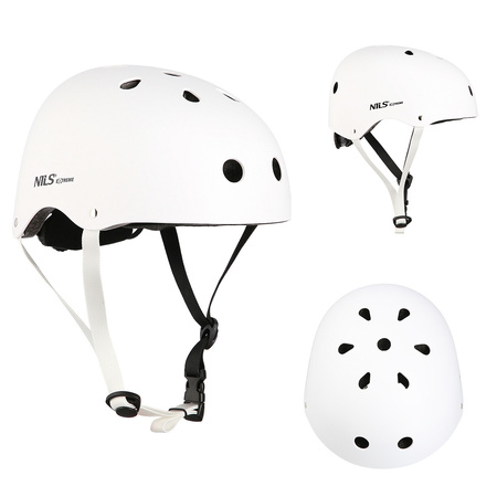Kask biały rozmiar XS Nils Extreme MTW001