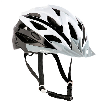 Kask na rower rolki biało-czarny rozmiar M Nils Extreme MTW210