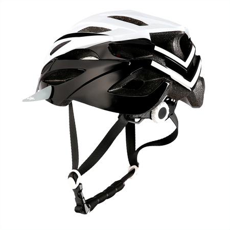 Kask na rower rolki biało-czarny rozmiar M Nils Extreme MTW210