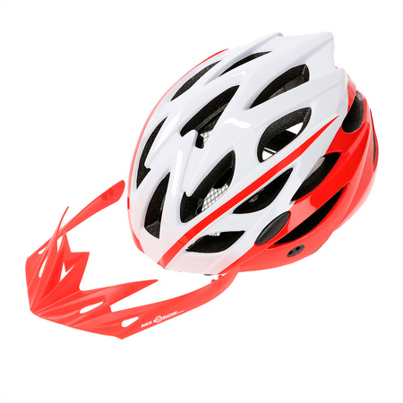Kask na rower rolki biało-czerwony rozmiar M Nils Extreme MTW210