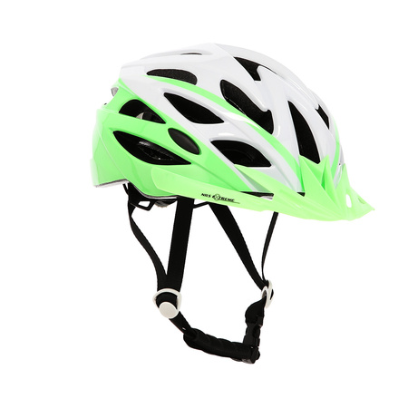 Kask na rower rolki szaro-zielony rozmiar M Nils Extreme MTW210