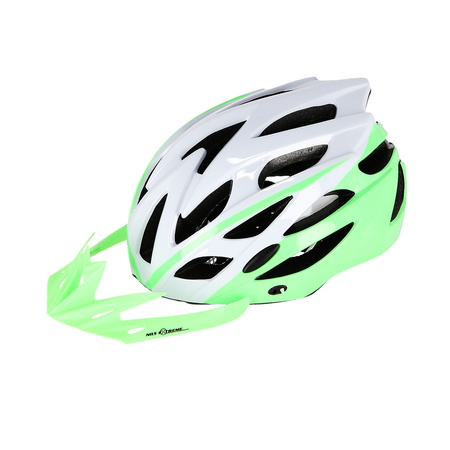 Kask na rower rolki szaro-zielony rozmiar S Nils Extreme MTW210