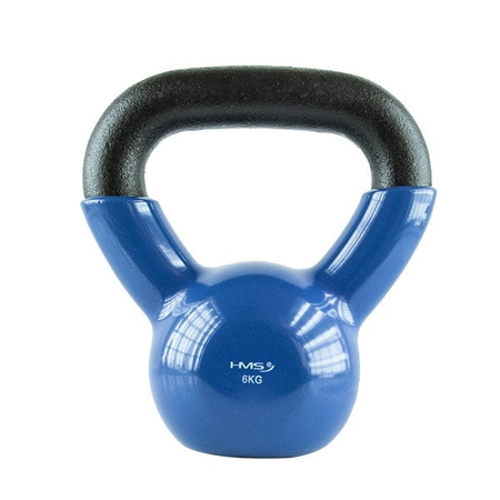 Kettlebell 6kg żeliwny pokryty winylem KNV06 blue hms