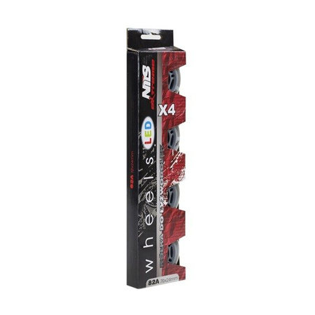 Kółka BIAŁE LED 4 SZT. PU 70X24 82A
