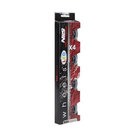 Kółka BIAŁE LED 4 SZT. PU 72X24 82A