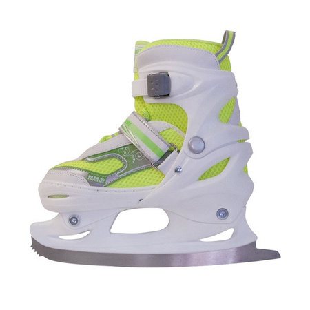 ŁYŻWY FIGUROWE NILS EXTREME NF701 regulowane 38-41 BIAŁO-ZIELONE