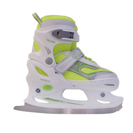 ŁYŻWY FIGUROWE NILS EXTREME NF701 regulowane 38-41 BIAŁO-ZIELONE