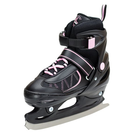 ŁYŻWY FIGUROWE NILS EXTREME NF7103 A regulowane 30-33 CZARNO - RÓŻOWE S