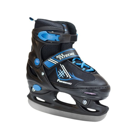 ŁYŻWY HOKEJOWE NILS EXTREME NH7104 A regulowane 30-33 czarno - niebieskie S
