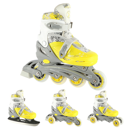 Łyżworolki 4w1 NH18331 Nils Extreme limonkowe roz. S