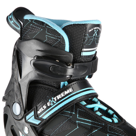 Łyżworolki NA11002 Nils Extreme czarno-niebieskie roz. M