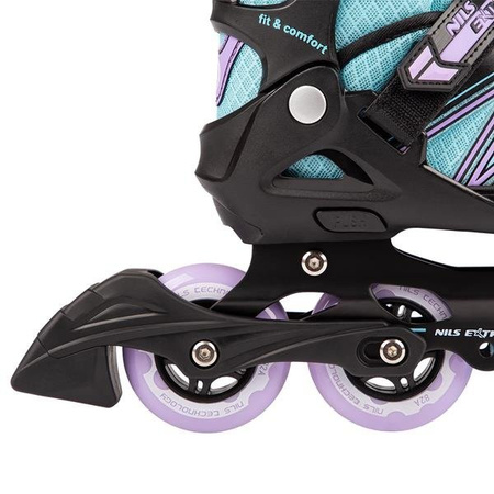 Łyżworolki NA14169A Nils Extreme czarno-niebieskie rozmiar M