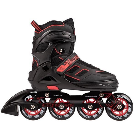 Łyżworolki NA14174A czarno-czerwone Nils Extreme rozmiar S