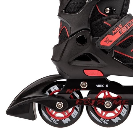 Łyżworolki NA14174A czarno-czerwone Nils Extreme rozmiar S