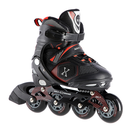 Łyżworolki NA9080 czarno-czerwone Nils Extreme rozmiar M