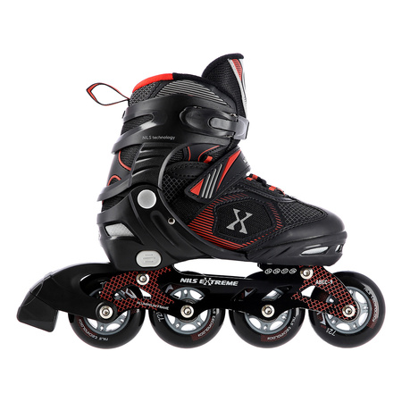 Łyżworolki NA9080 czarno-czerwone Nils Extreme rozmiar M