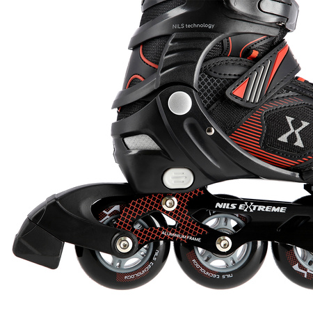 Łyżworolki NA9080 czarno-czerwone Nils Extreme rozmiar M