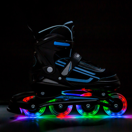 Łyżworolki NJ19803 led różowe rozmiar L Nils Extreme