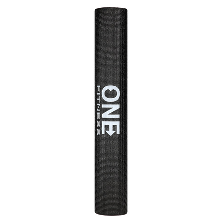 Mata fitness czarna PVC YM01 One Fitness