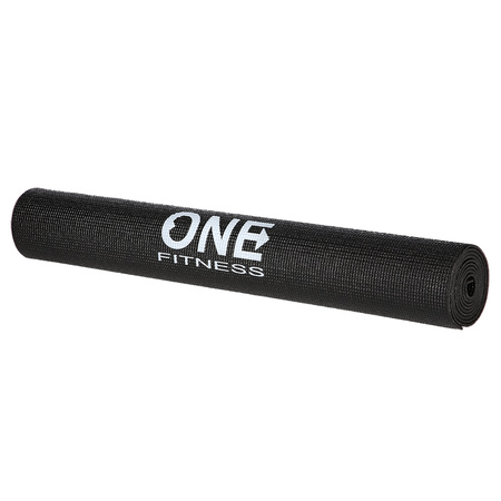 Mata fitness czarna PVC YM01 One Fitness